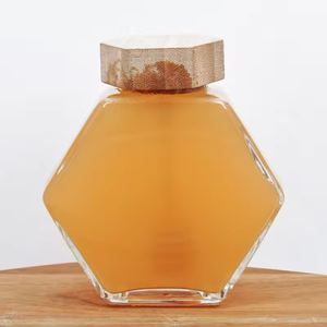 Venta al por mayor 280g 380g Frasco de miel con tapas de madera Cuchara - Product Image 2