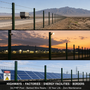 Poste <span class=keywords><strong>de</strong></span> Fibra <span class=keywords><strong>de</strong></span> Vidrio Resistente a los Rayos UV <span class=keywords><strong>para</strong></span> Cercas Eléctricas Agrícolas, Ecológico, Anticorrosión y <span class=keywords><strong>de</strong></span> Alta Resistencia, Fácil <span class=keywords><strong>de</strong></span> Instalar sin Excavaciones - Product Image 4