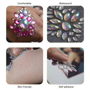 Autocollants de mamelons en strass et cristaux pour la scène, bijoux de corps en <span class=keywords><strong>diamant</strong></span> pour concerts et performances musicales - Product Image 3