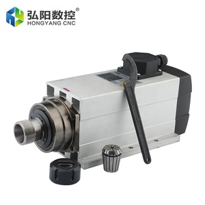 HQD 6kw 220V 380V Động Cơ Trục Chính Làm Mát Không Khí 18000 Vòng/phút Er32 12.6a 300Hz Khắc Gỗ Đen Thiết Kế Mới Cnc Lathe Máy Công Cụ - Product Image 5