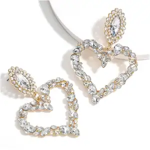 Stud Earrings Wholesale Making Fancy Ear Custom Clip On Non Tarnish Pearl Heart Gold Plated Jewerly Fashion Jewelry Earrings