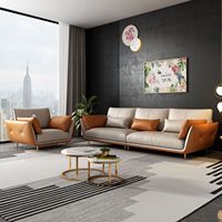 Bestseller Hochwertiges Sofa-Set aus Rindsleder Design-Couch Wohnzimmer-Sofa Kleine Wohnmöbel Echtleder-Sofas