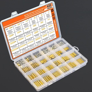 HelFouner M2 M2.5 M3 Brass <b>Spacer</b> Screw Nut Assortment Kit 420 Pieces Fastener Connection - Product Image 2