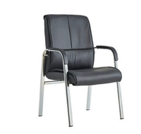 Fauteuil de direction moderne en cuir PU avec accoudoirs et base pivotante en acier pour bureaux, salles d'attente, conférences et réunions (vente en gros)
