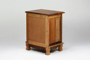 Heavy-Duty Reclaimed Wood Nightstand Traditional Steel Frame Adjustable <b>Bedside</b> Table Eco-Friendly for Bedroom Living Room - Product Image 5