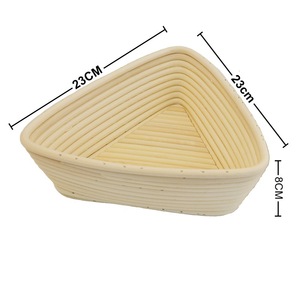 Cesta de fermentación de pan de ratán triangular, <span class=keywords><strong>Banneton</strong></span>, para panadería, cocina casera, molde para pan artesanal de masa madre - Product Image 4