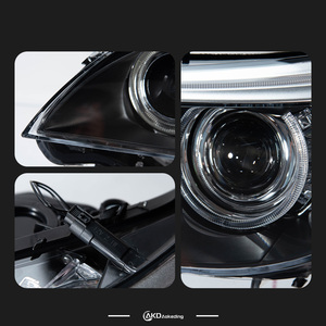 BMW E60 <span class=keywords><strong>LED</strong></span> 헤드라이트 2003-2010 헤드라이트 520i 523i 530 DRL 회전 신호 하이빔 천사 아이 프로젝터 렌즈 용 AKD 헤드 램프 - Product Image 5