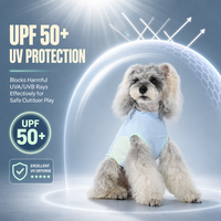 Gilet rafraîchissant pour chien UPF 50+ à toucher frais instantané, en soie glacée respirante, protection solaire estivale, vêtements pour chiot, débardeur lavable OEM ODM