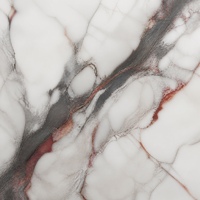 Dalle de pierre frittée Calacatta veinée rouge polie 1800x1200x9mm finition veinée rouge pour comptoir, mur, hôtel, villa, projet d'aménagement intérieur