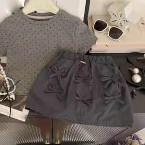 Venta al por mayor 2024 Falda con lazos Sólido Niños Cargo Faldas - Product Image 2