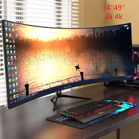 Moniteur de Jeu Incurvé R3800 49 Pouces, Écran Ultra Large 5K, Montage Mural ou sur Bureau, Moniteur Gaming PC LED