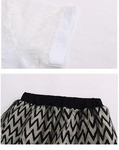 Ropa Infantil Coreana al por Mayor, Conjunto de Vestido y Camiseta de Algodón con Estampado de Letras para Niña - Product Image 6