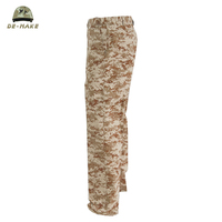 Ensemble d'uniformes tactiques unisexes en tissu ripstop camouflage polyester/coton, tenue de chasse d'extérieur 210-220 g/m² avec compatibilité genouillères