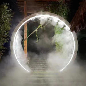 Nuevo Arco Redondo de Acero Inoxidable con Pulverizador de Agua, Luces Decorativas Interactivas y Atomización para Bodas - Product Image 5