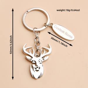 Tùy chỉnh thực hiện đúc hình dạng Hươu động vật kim loại móc khóa cho Quà tặng khuyến mãi - Product Image 6