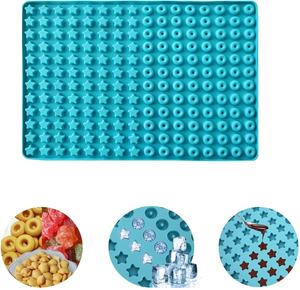 Moule en Silicone en forme d'étoile à Donuts, desserts pour animaux de compagnie, Mini Donuts, puces au chocolat, gommes, tapis de cuisson, feuille de cuisson - Product Image 1