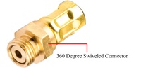 SEAPENG Tuyau de gonflage de pneu 520 mm avec embout en laiton à verrouillage, en caoutchouc de silicone souple et flexible, haute pression, pour réparation d'urgence Aeolus
