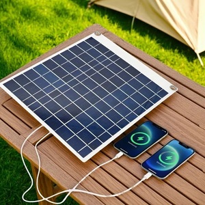 Panel Solar Flexible de Silicio Monocristalino de 30W, 22% de Eficiencia, Portátil, Impermeable, con Dos Puertos USB 3.6V-5V, Venta al Por Mayor de Fábrica - Product Image 1