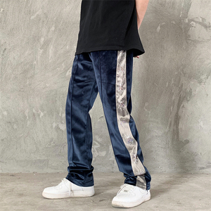 QYOURE Custom uomo grande <span class=keywords><strong>velluto</strong></span> <span class=keywords><strong>pantaloni</strong></span> tuta uomo in <span class=keywords><strong>velluto</strong></span> <span class=keywords><strong>pantaloni</strong></span> - Product Image 4