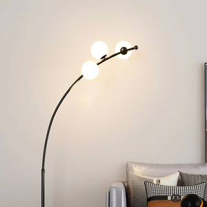 Classic Retro Luxury <strong>Gold</strong> Fishing Floor <strong>Lamp</strong> Marble Base Arc <strong>Standing</strong> Light Living Room Home Decor Modern Glass Ball Floor <strong>Lamps</strong> - Product Image 5