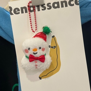 Wholesale Cartoon Plush Christmas Anime Keychain Santa Claus Elk Snowman Pendant Suitable for School <b>Bag</b> Decoration - Product Image 4