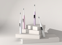 Brosse à dents électrique sonique étanche IPX7, personnalisable OEM, 5 modes, écran LCD, rechargeable USB-C pour soins bucco-dentaires adultes