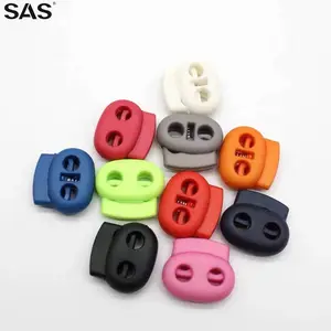 SAS Factory Direct Supply Customized Logo Size Transparent Black Colorful Plastic Cord Lock Stopper