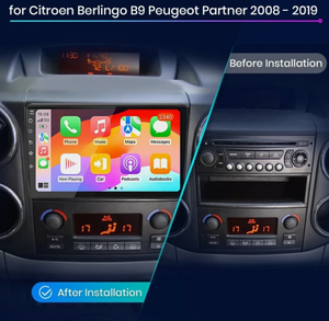 Auf Lager 2-DIN 10,1-Zoll-Display Autoradio für 2008–2019 Citroën Berlingo 2 und passend für Peugeot Partner, CarPlay, Android Auto, Sprachsteuerung - Product Image 2