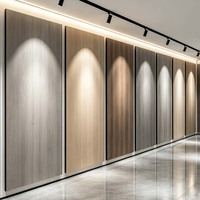 Panneaux muraux décoratifs en placage de bois de bambou au charbon de bois, imperméables et résistants à l'humidité, pour salon ou hôtel, ignifuges