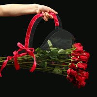 Sac de protection transparent pour fleurs en PET PVC écologique, léger et portable, pour fleuristes, décorations de fêtes et événements