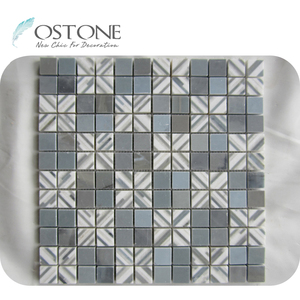 Bán Buôn Athens Màu Xám + Trắng Thoassos Đá Cẩm Thạch Composite Mosaic Gạch Phòng Tắm Khảm - Product Image 3