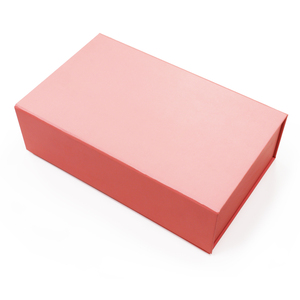 Caja de Regalo de Papel Rígido Plegable Rosa Personalizada con Estampado en Relieve de Lámina Dorada y Laminación Mate Brillante - Product Image 5