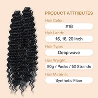 Extensions de cheveux vierges bouclés sans nœuds, effet plumes, à double trame, invisibles, ondulés profonds, pour tresses au crochet – Vente chaude directe usine