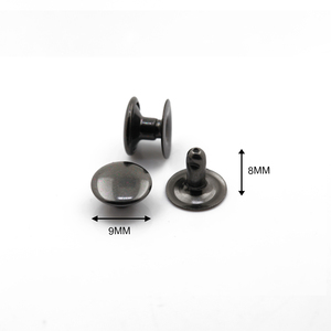 Offre Spéciale 9mm Silver Gunmetal Single Cap Rivets pour accessoires en <span class=keywords><strong>cuir</strong></span> Chaussures Vestes Rivets en <span class=keywords><strong>cuir</strong></span> - Product Image 1