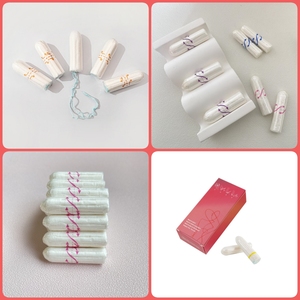 Tampón menstrual personalizable 100% algodón catéter vaginal <span class=keywords><strong>tampones</strong></span> aplicadores - Product Image 2