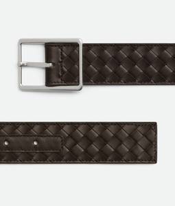 Cinturón de Cuero Genuino Bottega BV para Hombre, Estilo Formal y de Negocios, Lujoso, Tejido Intreccio, con Hebilla de Pin, para Traje, Estilo Veneta - Product Image 3