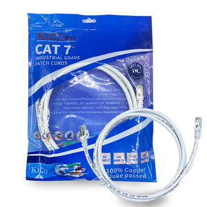Câble Ethernet blindé Cu SFTP Cat7 gris 4P à paires torsadées avec gaine PVC, certifié S.G.S/CE/RoHS, conducteur solide pour <span class=keywords><strong>LAN</strong></span>/Télécom - Product Image 1