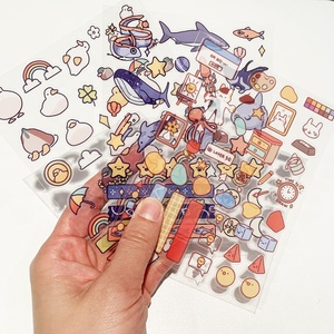 Custom A4 A5 A6 Printing Waterproof Transparent Personalized Clear <strong>Sticker</strong> Kiss Cut Cartoon <strong>Sticker</strong> Sheet - Product Image 1