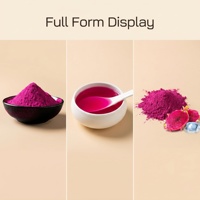Poudre de fruit du dragon en vrac, poudre de pitaya rose naturelle, sans OGM, soluble dans l'eau, superaliment de qualité alimentaire, approvisionnement direct usine