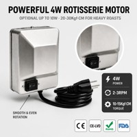 Kit de rôtissoire électrique pour barbecue, avec moteur et tige de rôtissage, pour poulet entier, accessoire pour grillades en extérieur et fêtes