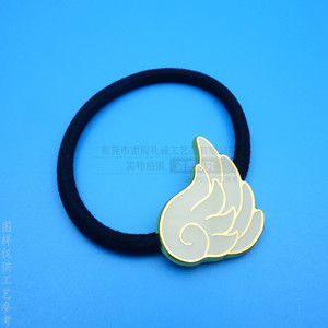 Élastique à cheveux en alliage de zinc avec logo et plume, couleur personnalisée, accessoire décontracté pour la tête - Product Image 2