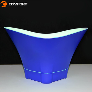 Grand seau à glace électrique rechargeable en plastique transparent de 12 L avec lumière LED de luxe pour bière et <span class=keywords><strong>vin</strong></span>, personnalisable pour boissons - Product Image 6