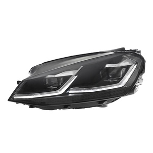 Pour Golf 7/7.5 (2013-2020) – Ensemble de phares LED haut de gamme, style double L, matériau PC, feux de jour dynamiques, design LED haut de gamme - Product Image 1