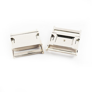 Hebilla Metálica de Doble Punta de 50 mm, Aleación de Zinc Plateada, Accesorio para Bolsos y Cinturones, Resistente al Desgaste, Componente de Fijación para Correas de Mochilas - Product Image 3