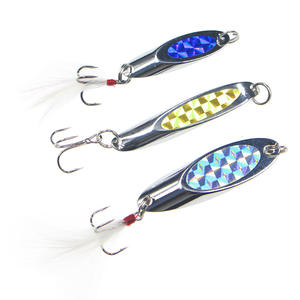 Nouveau leurre de pêche en métal de 7g 10g 15g 21g 25g 30g 40g, spinner dur OEM, cuillère, leurres avec <span class=keywords><strong>film</strong></span> flash - Product Image 1