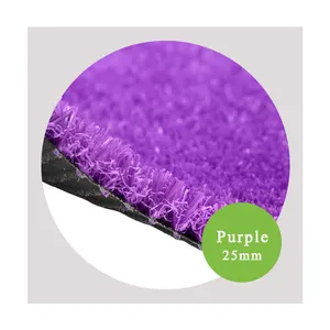 Rumput sintetis rumput buatan taman astro karpet rumput ungu alami realistis