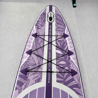 Planche à pagaie gonflable TIGERXBANG 116 x 35 x 6 Drop Stitch 3 ailerons Design Tribal Spirit SUP pour 3 personnes Relaxation