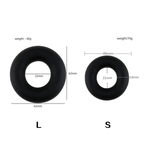 Petandyanna Anneau de verrouillage séminal liquide pour <span class=keywords><strong>homme</strong></span> Anneau de pénis en silicone à forte élasticité en 2 tailles Sex Toys - Product Image 2