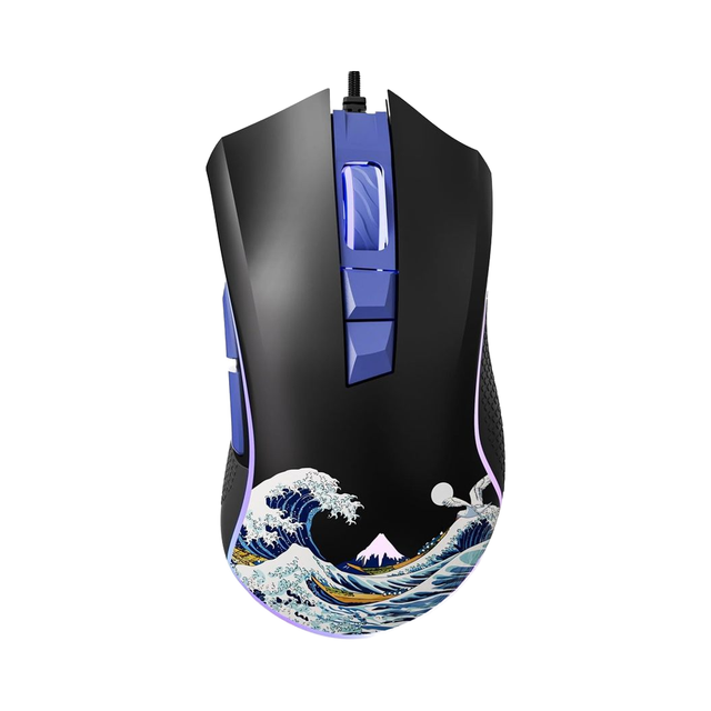XVX Wired Ergonomic Gaming Mouse 12000 DPI RGB Backlit 12 Modes 7 Macro Buttons USB Interface Supports PC/Laptop/Windows