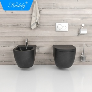 Bathroom Rimless Ceramic Matt <strong>Black</strong> <strong>Toilet</strong> Set Automatic Smart <strong>Toilet</strong> - Product Image 3
